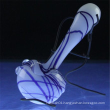 Glass Hand Pipe Peppermint Spoon Wholesale for Somker (ES-HP-007)